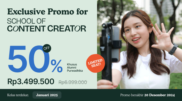 Purwadhika | Exclusive Promo for Alumni: 50% off untuk program SOCC!